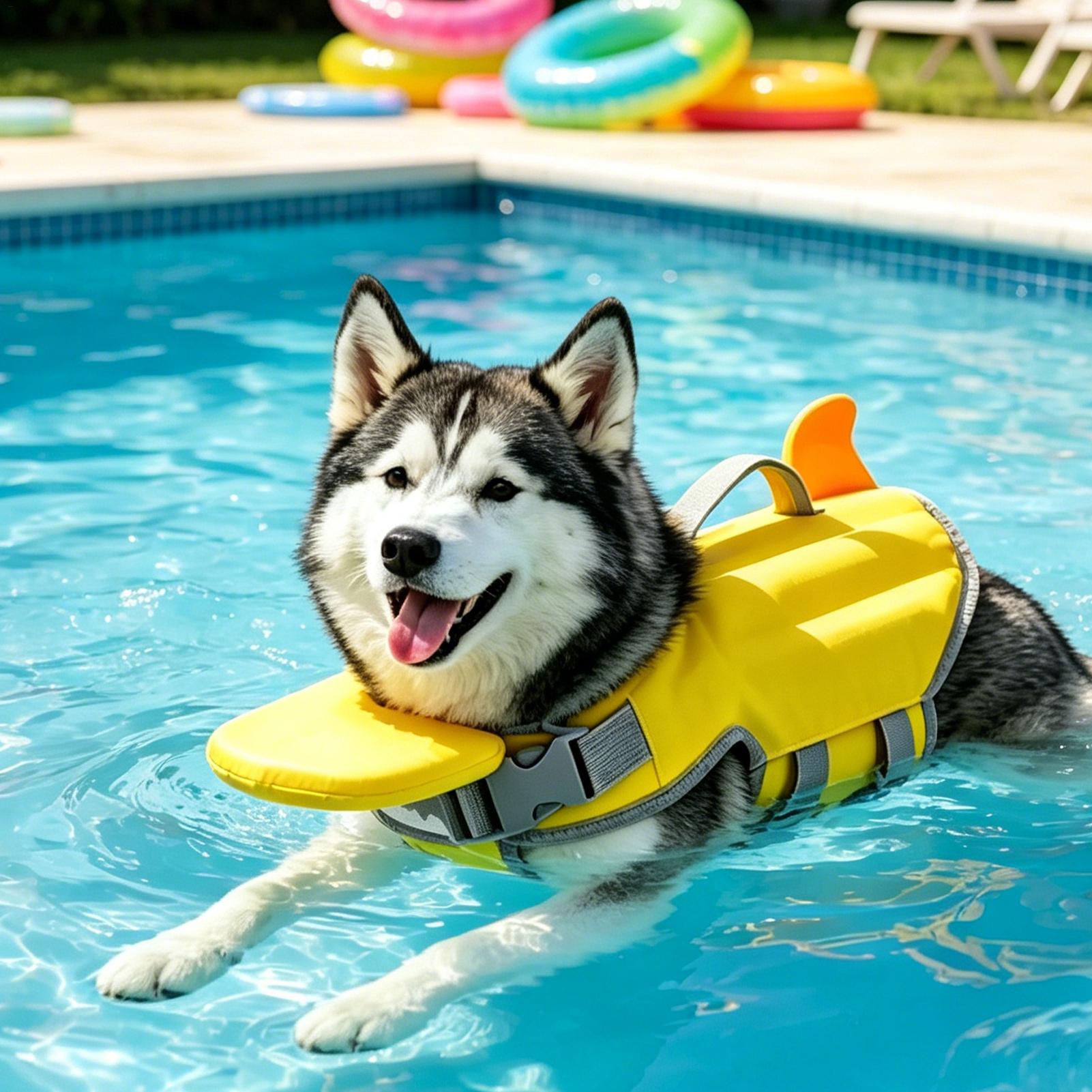 Life Jacket Buoyancy - Hundeschwimmweste mit Hoher Auftriebskraft und Rettungsgriff,