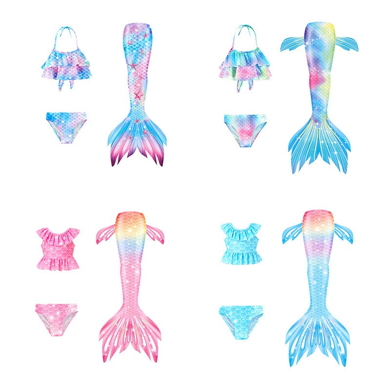 Aquatic Sports Wear - Mädchen Meerjungfrauenschwanz Cosplay Kostüm Strand-Badeanzug Prinzessinnen-Stil