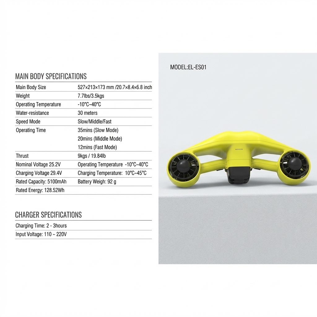 Elektrischer Unterwasser-Scoot – Snorkel Dry Top Bewertung und Preis